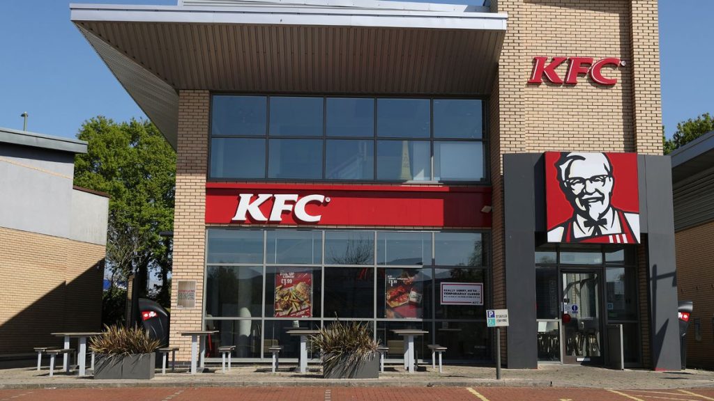 KFC Menu Manchester, UK