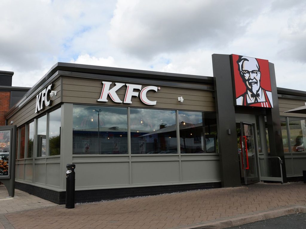 KFC Menu Stoke-on-Trent, UK